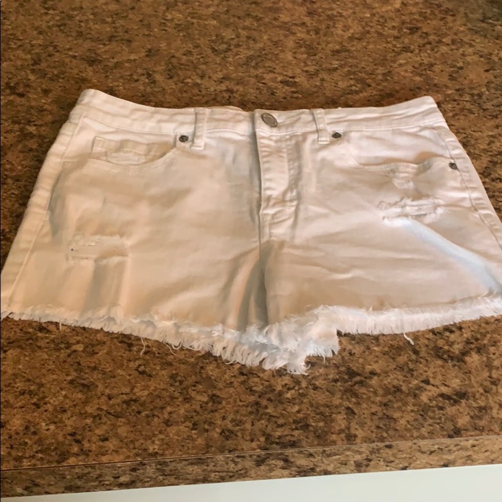 Aeropostale white high waisted shorts